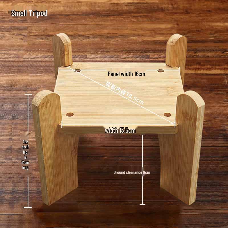 Solides Bambus Weinflaschen- und Vasen-Präsentationsregal