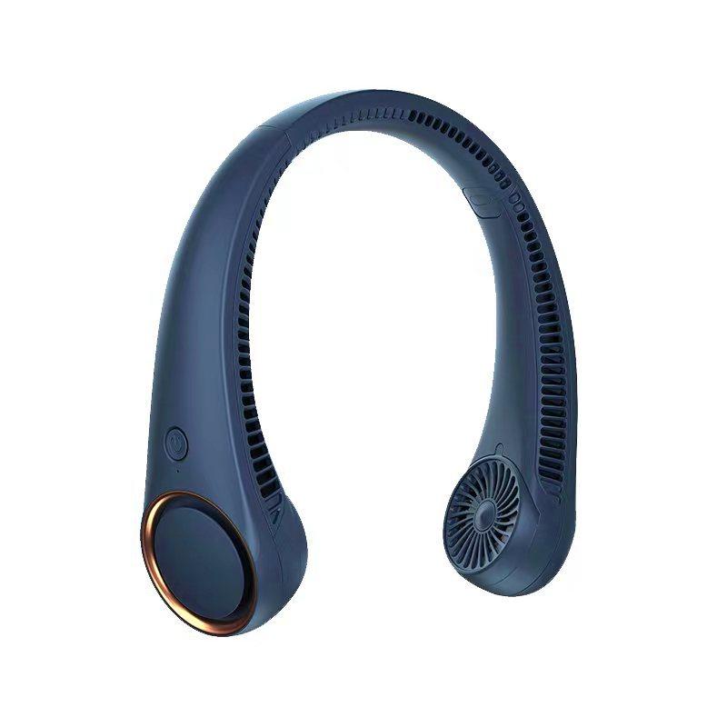 Ventilatore portatile da collo, mini ventilatori senza pale a mani libere ricaricabili da 4000 mAh, 3 velocità, uscita dell'aria che può ruotare di 70°,