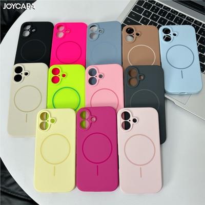 Für Magsafe Flüssigsilikon Magnetische Handyhülle Für iPhone 16 15 14 Plus 13 12 Pro Max Original Weiche Süßigkeit Kabelloses Lade Cover