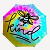 1pc Bee Kind Automatic Opening/Closing Folding Umbrella with 8 Ribs,Windproof Portable Sunshade Umbrella Holiday gift yy260401080