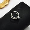 Retro Distressed Design Knotted Ring for Women - Stackable Index or Middle Finger Jewelry 544.
