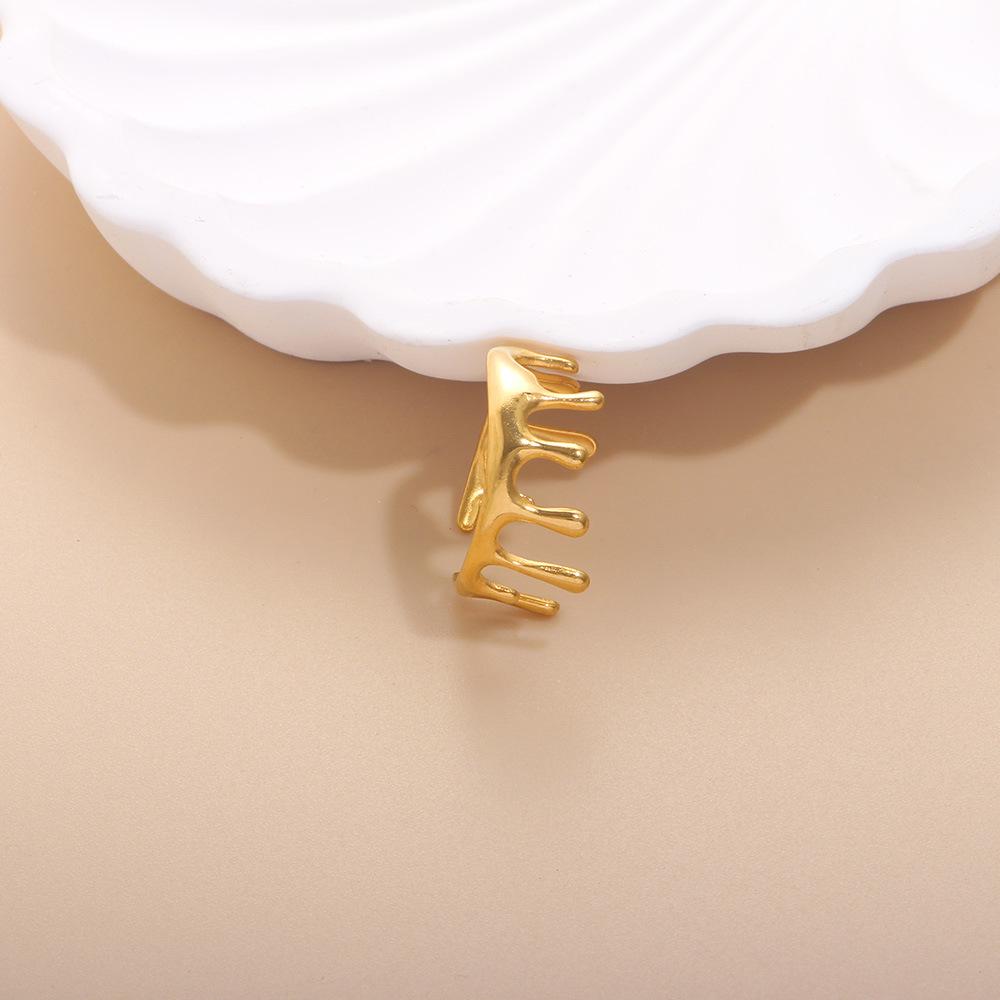 Kiss Hydraulic Stainless Steel 18K Gold Cute Titanium Cross-Border European & American Ring