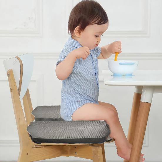 Cojín Elevador Inflable para Niños Soporte Ergonómico Asiento Elevador de Aire Portátil con Cojín Elevador de Aire Anticolisión