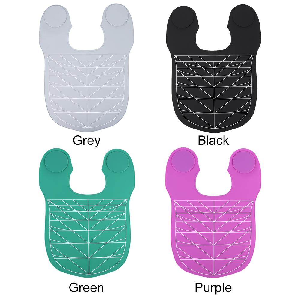 Silicone Hair Dye Shawl Waterproof Salon Hairdressing Hair Cutting Pad with Guidelines Hair Cutting Mat Weighted for Salon Home