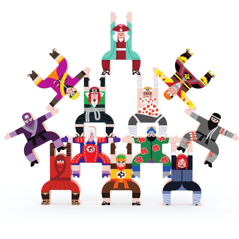 Hercules Ninja İstifleme Blokları: Erken Eğitim için Ebeveyn-Çocuk Etkileşimli Denge Oyunu