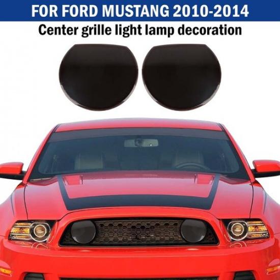 Smoked Black Front Grille Light Panel Decor Cover Trim For Ford Mustang 2010-14