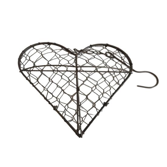 Hanging Plant Holder Heart Shape Iron Wire Succulents Holder Plant Hanger Wreath Frame Plant Grow Basket for Succulents Air Plants