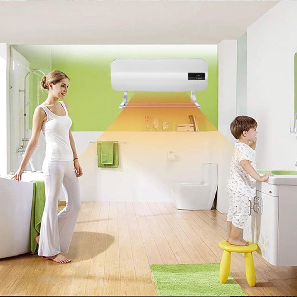 2000W 220V Cool & Warm Wall Mounted Air Condition Fan Electric Heater 2 In 1