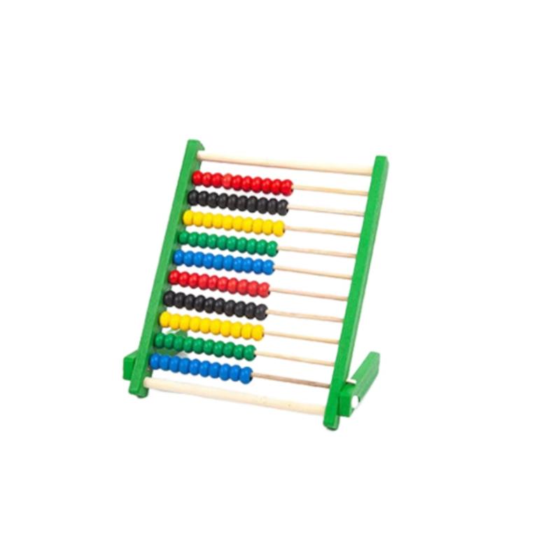 1Pcs Children S Early Education Colorful Calculation Rack Ten Wooden Toys Montessori Teaching Aids Abacus Rack Gift