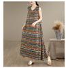 DIMANAF New Women Plus Size Summer Lady Long Dress Loose Oversize Maxi Floral Print Beach Sundress Clothing Vest Sleeveless 2026