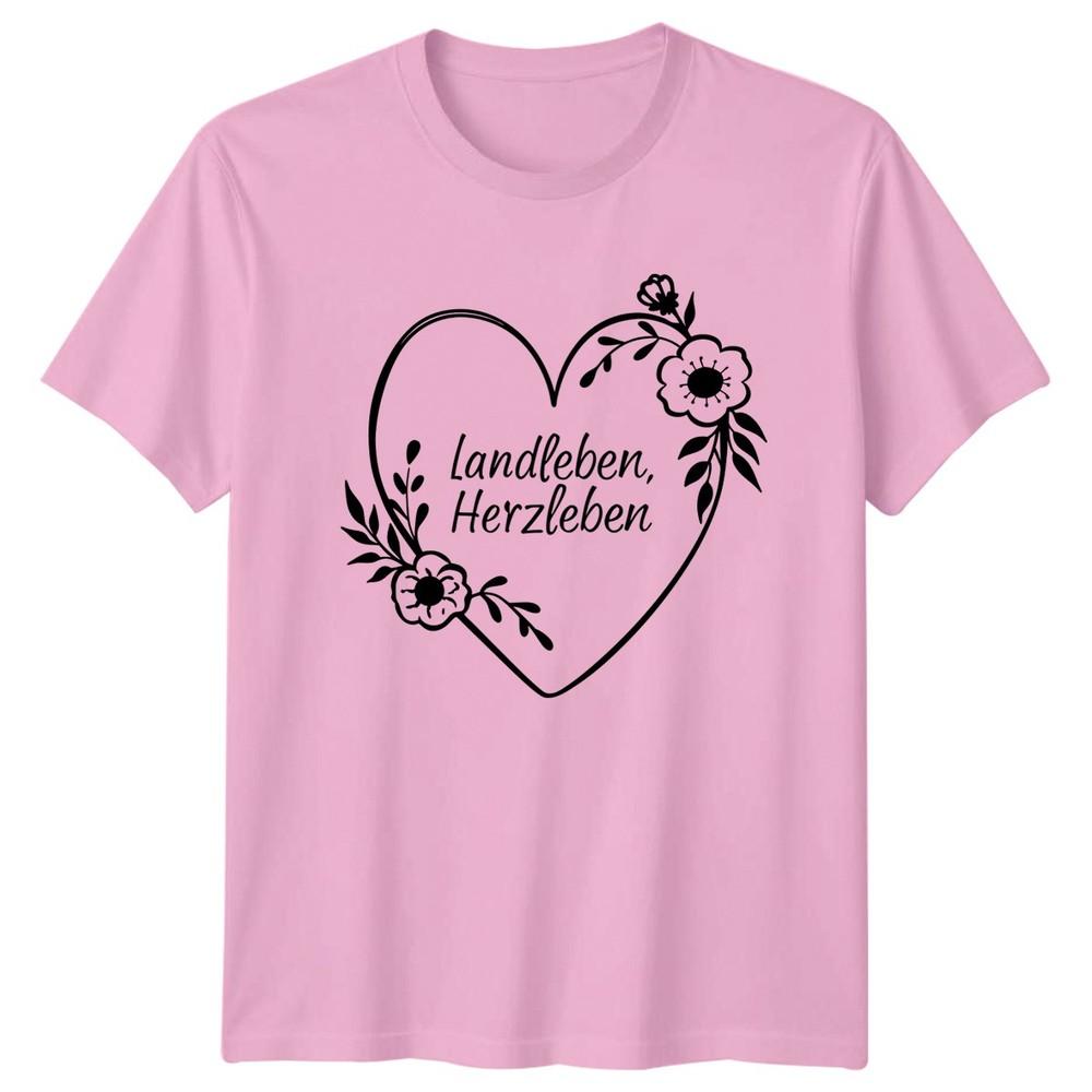 Landleben Herzleben Unisexs TShirt GerUnisex Farmhouse Country Living Mothers Day