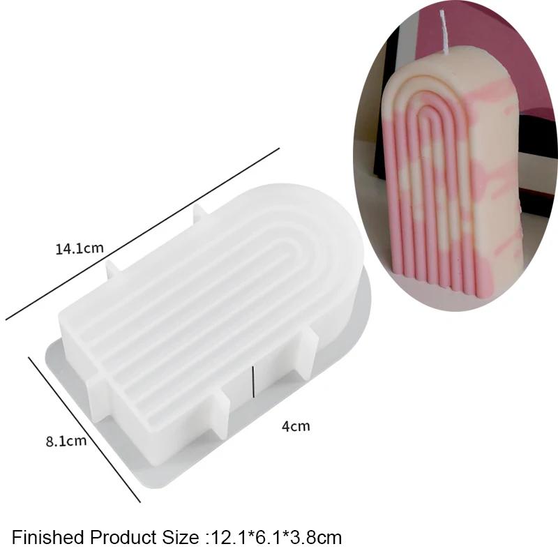 U-shaped/arch Shaped Candle Silicone Mold Diy Manual Rainbow Bridge Geometric Candle Making Supplies 3D Soap Resin Process Molds