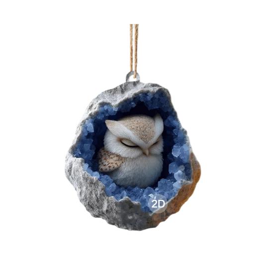 Forest Animal Ornaments 2D Acrylic Hanging Decor with Owl Squirrel Rabbit Designs Indoor Outdoor Christmas Tree Decoration