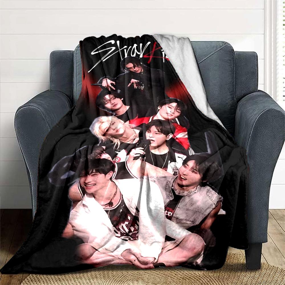 Stray Flannel Blanket Super Soft Warm Cozy Blanket for Sofa Bed Office Travel All‑Season Home Decor Gift
