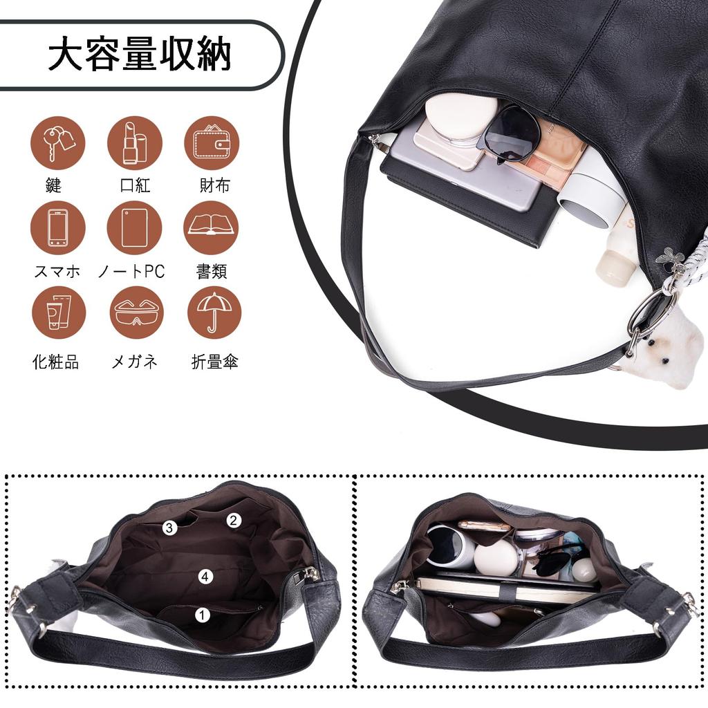 Tote Large A4 Retro Cute Bag Perfect for and Adult Shoulder Bag [boshiho] Women's Bag, Capacity, Size, Leather, Style, 2-Way, Crossbody, Charm,