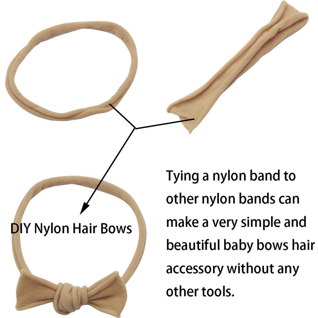 20 Stück/Los Baby Mädchen DIY Nylon Stirnbänder Weiches Spurloses Dehnbares Stirnband für Kinder Haarband Mädchen Elastische Haarschmuck