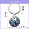 Colorful Hummingbird Gemstone Keychain Pendant Stylish Metal Keyring Creative Gift