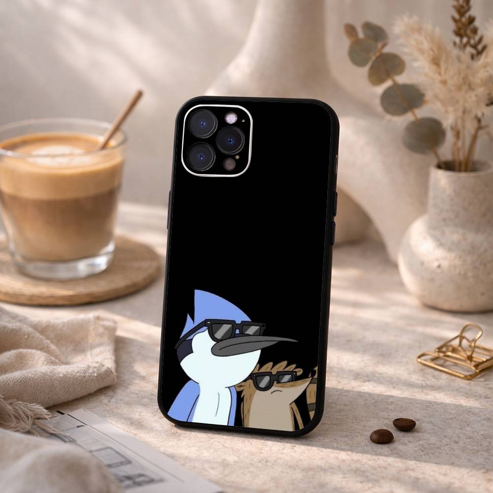 R-RegularES Cute Show Phone Case For iPhone17,16,15,14,13,12Plus,Pro Max,XS,5G Soft Silicone Black Cover iPhone13