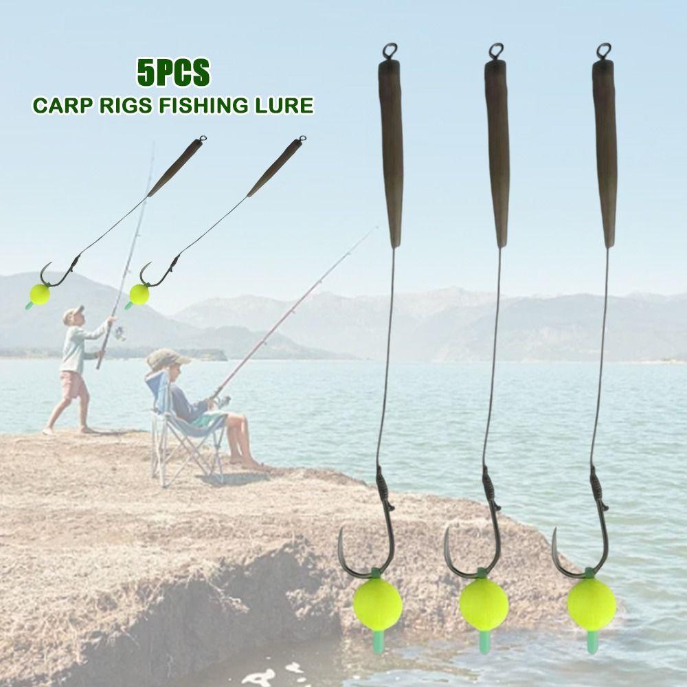 

5pcs Ready Made Fishing Hair Rigs hook Pesca Carp Rigs fishing lure Fishing Tackle 7#