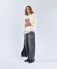 STANDARDERROR 87-Stan190 Country Oversized Color Block Lettering Knit Ivory