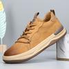 New Leather Men's Shoes Spring Breathable Crooked Clown Shoes Trend Versatile Hollow Casual White Shoes Men's Board Shoes