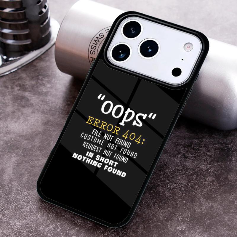 not found Error 404 Phone Case for iPhone 17 16 15 Pro Max Air 14 13 12 11 Plus Shockproof Capa Cover