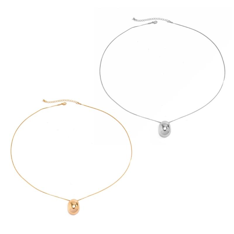 Elegant Comma Teardrop Necklace Pendant Necklace Alloy Texture Comfortable Sweater Chain Suitable for Fashionable Look