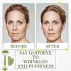 Set de Gua Sha y Rodillo de Jade para el Cuidado Diario de la Piel, Herramientas Gua Sha para Músculos de Cara, Cuello y Cuerpo