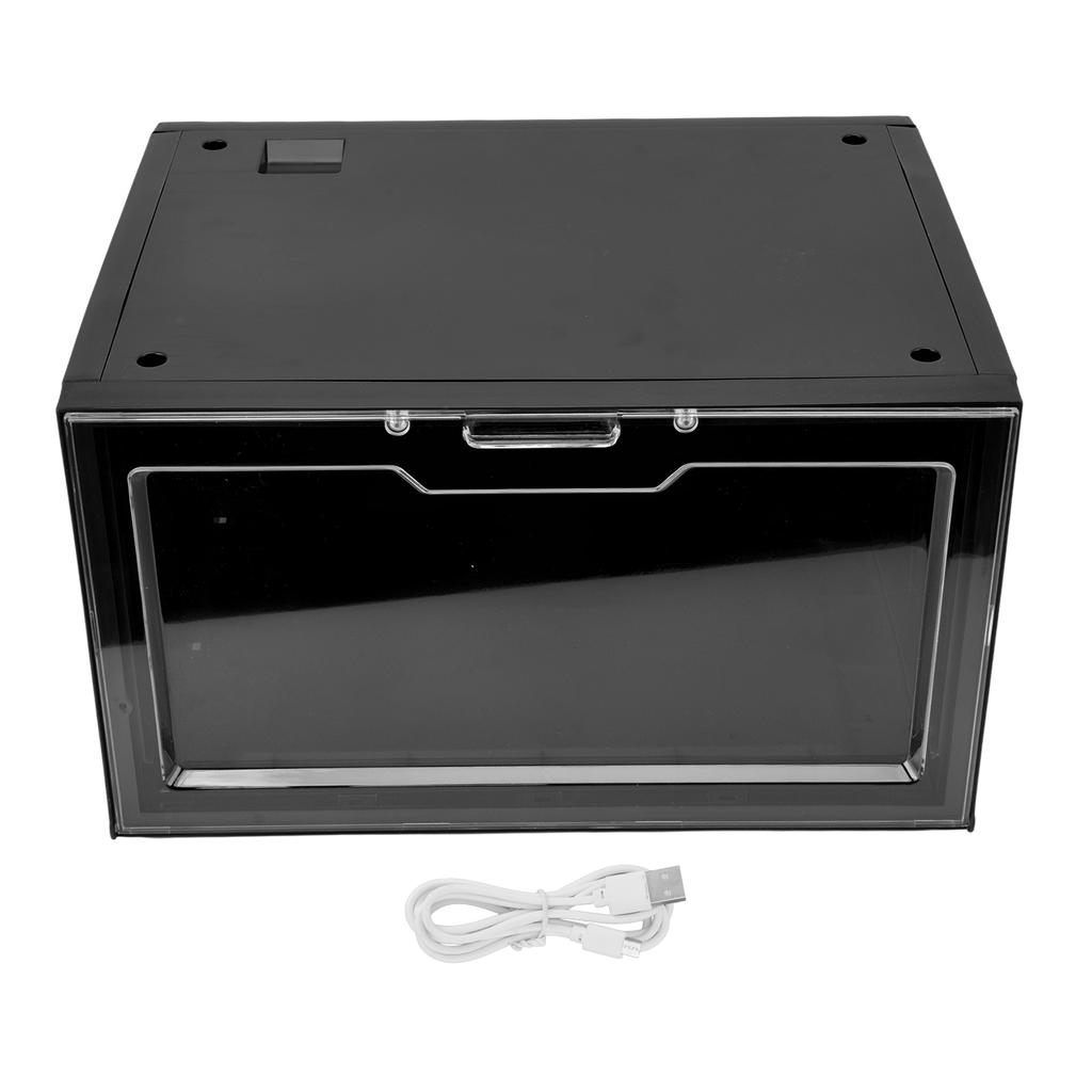 LED krabice na boty Hlasové ovládání Průhledná dvířka Stohovatelný Úložný box na tenisky Vitrína pro domácnost