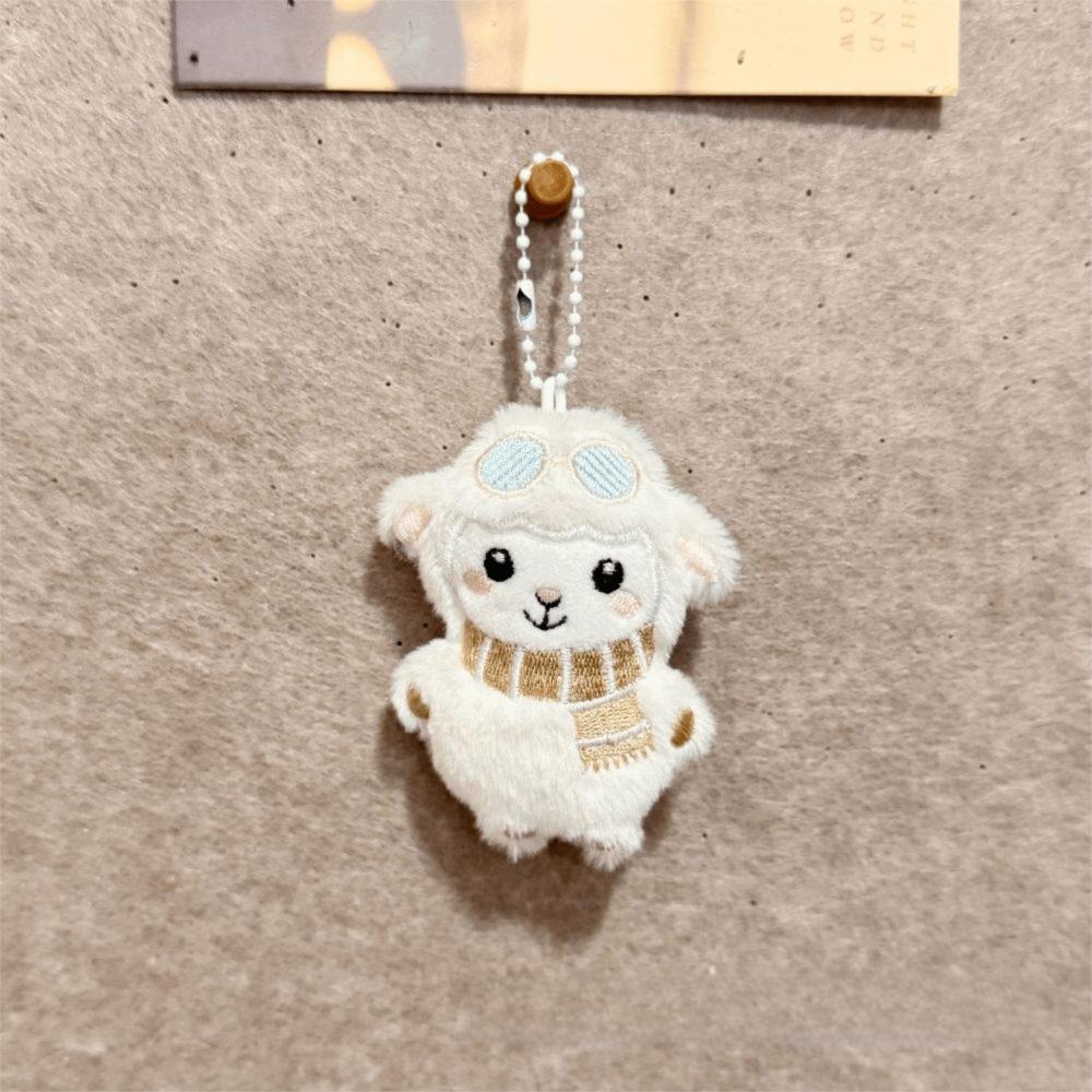 Soft Material Backpack Pendant Plush Texture Keychain Pendant Portable Lamb Keychain Daily Carry