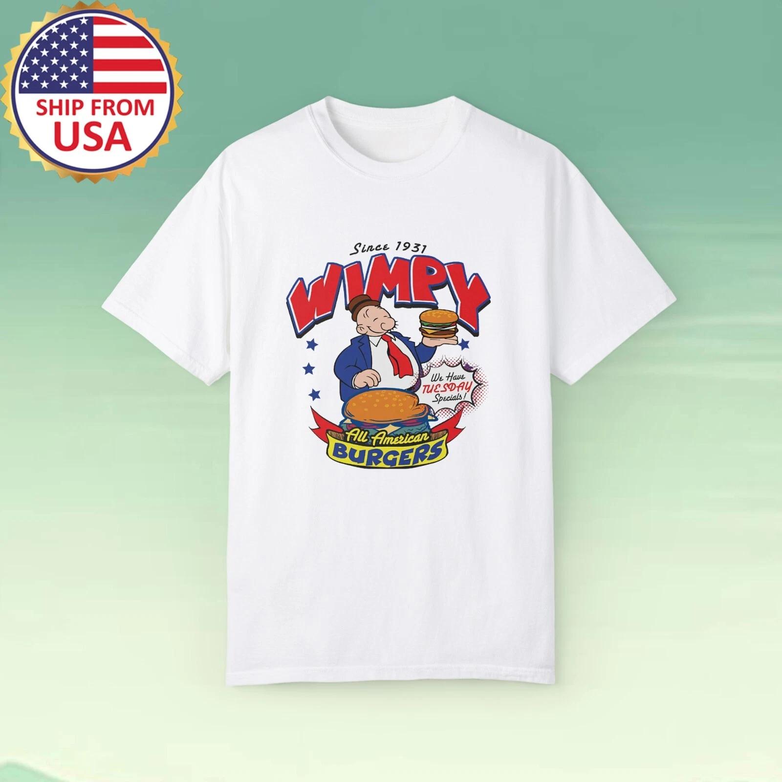Wimpy Burger Funny Men s White Size S-5XL 4XL