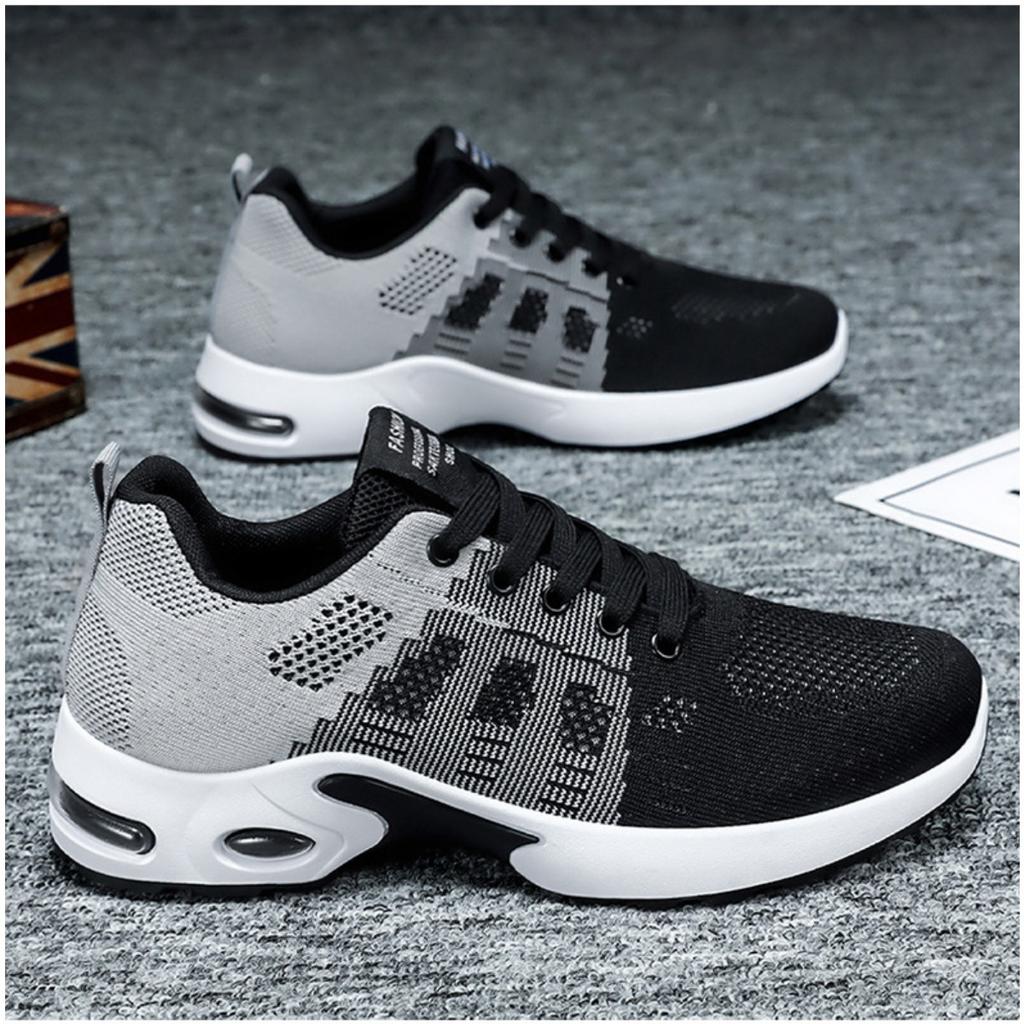 Men's Sports Shoes, Fly Woven Shoes, Lace Up Lightweight Running Shoes