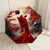 1PC Cherry Blossom Traditional Umbrella-8-Rib Reinforced, Automatic Open, Lightweight & Durable, Cute Fashion Accessory for Outdoor-W191