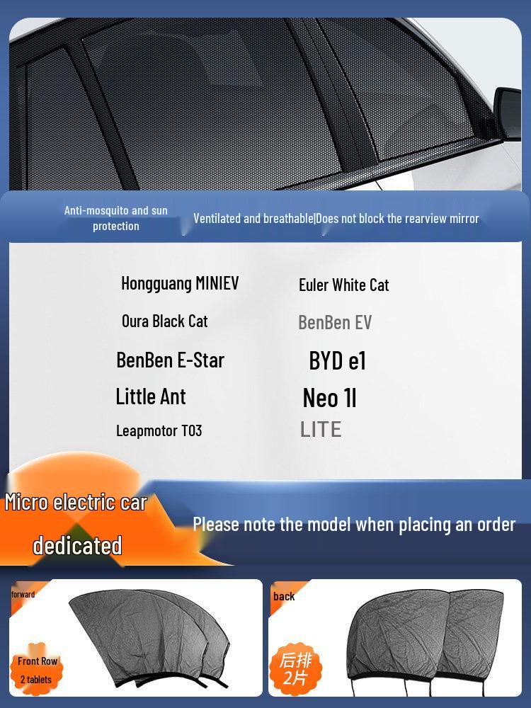 Car Window and Sunroof Anti-Mosquito Mesh: Insect-proof Sun Protection Screen & Curtain.