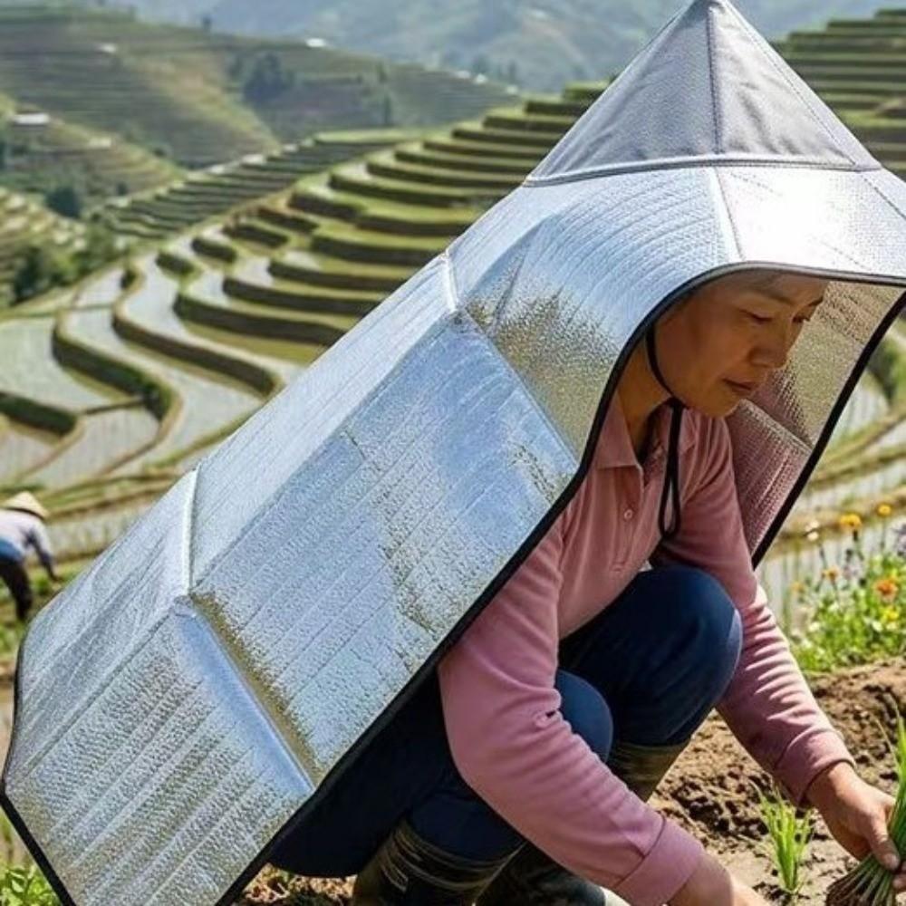 Heat Insulation Sunscreen Cape Aluminum Foil Elastic Sun Cloak  Outdoor Farm Work