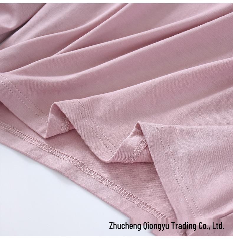 Modal Padded High Neck Long Sleeve Slimming T-Shirt with Built-in Bra for Women - Autumn/Spring.