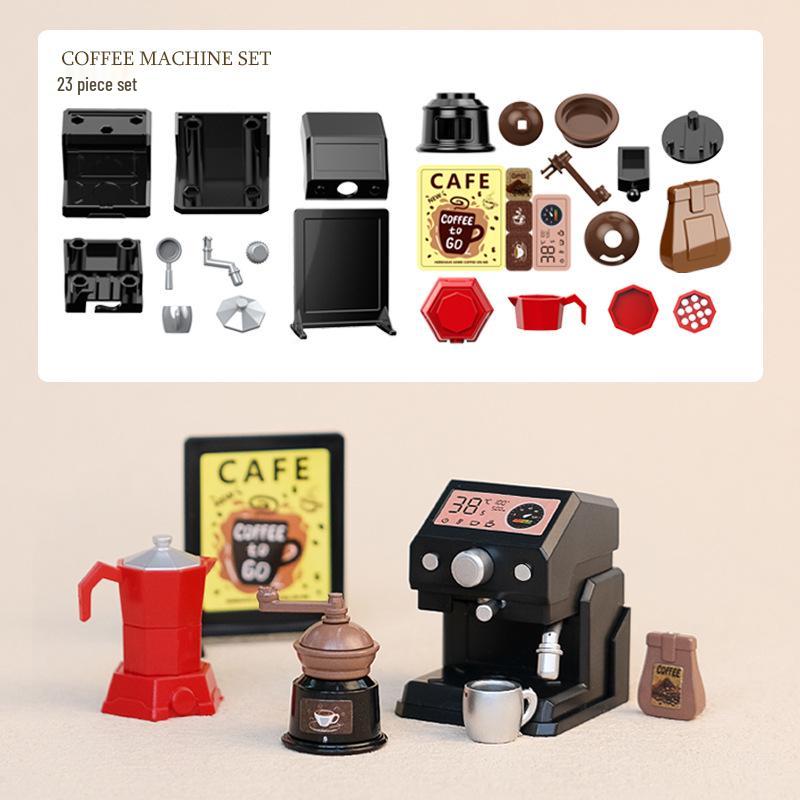 Mini Dollhouse Accessories: Bedroom & Kitchen Play Furniture Set