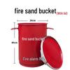 Kit de Balde de Areia para Fogo com Tampa e Aro
