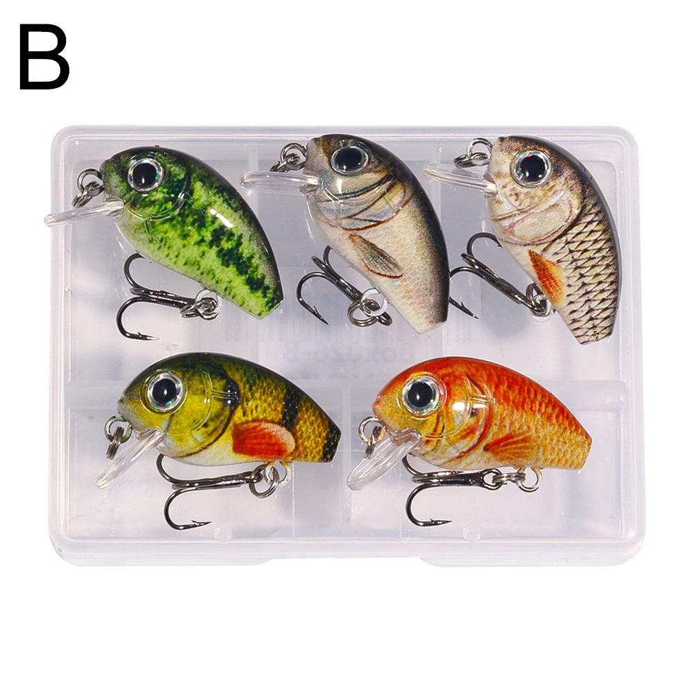 5 Buc Mini Crank Bait Plutitor Micro Wobbler Crankbait Năluca de Pescuit Zgomotoasă Pentru Apă Dulce Tare Artificial Minnow Bass Echipament