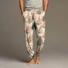 Men's Drawstring Pocket Cuffed Casual Pants Home Sleep Pants