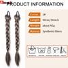 Synthetic Braided Ponytail Hair Extension with Rubber Band Natural Hair Pieces Braids Wig for Women Daily Wear Hair Accessories