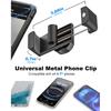 Steering Wheel Phone Holder With Large Metal Clip[Thick Cases Friendly]Adjustable Phone Holders For Your Car, Truck, Tesla, Hands Free Phone Mount