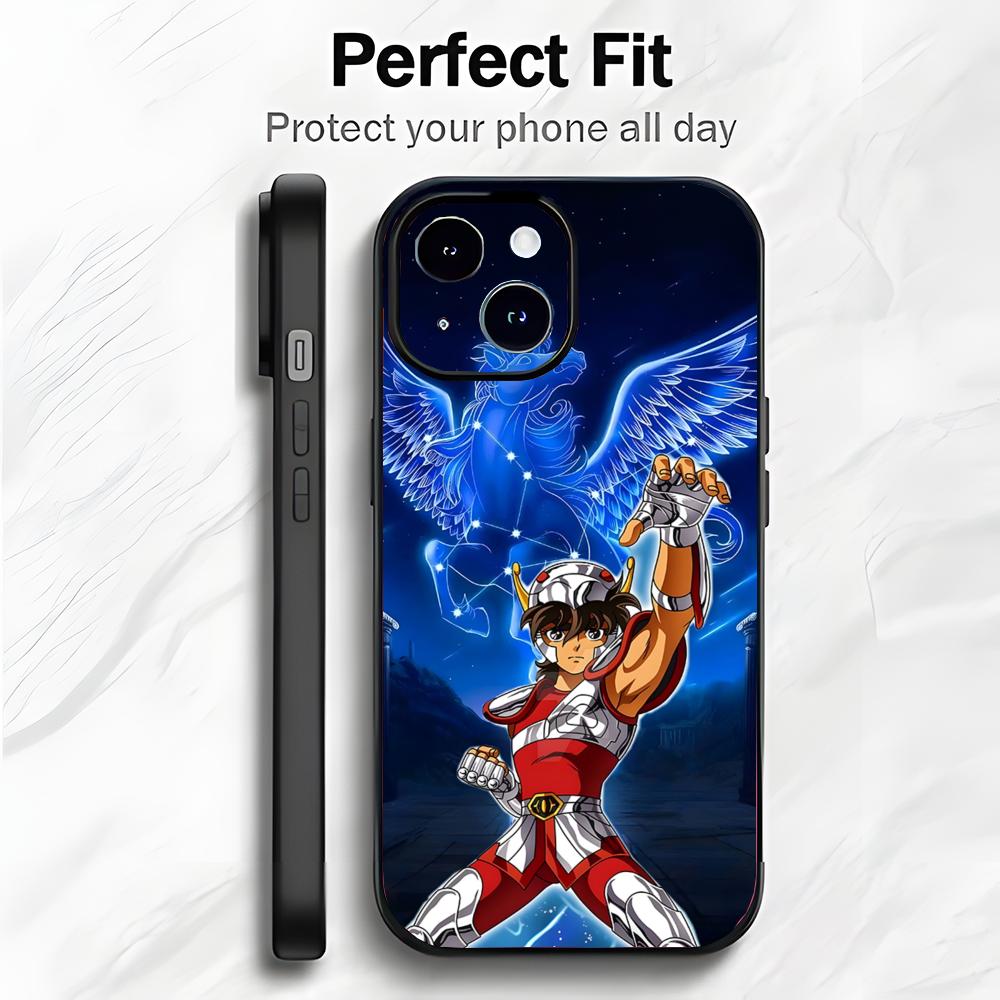 Classic Shonen Japanese Anime S-Saint Seiya Phone Case Phone Case Soft Packaging Lightweight For iPhone17 16 15 14 13ProMax