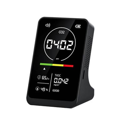 CO2 Tester Indoor Digital Air Quality Meter with Temperature Humidity TVOC Detection Carbon Dioxide Detector with Alarm