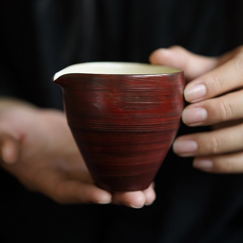 

160 мл Боярышник Красный Каменная Керамика Чаша Справедливости Японская Ручная Работа Роскошный Ча Хай Китайский Чай Чайная Посуда Принадлежности Украшения