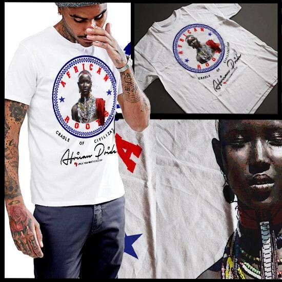 

African Cultural Pride T-Shirt Black History Month Africa Ancestory Cotton Tee M