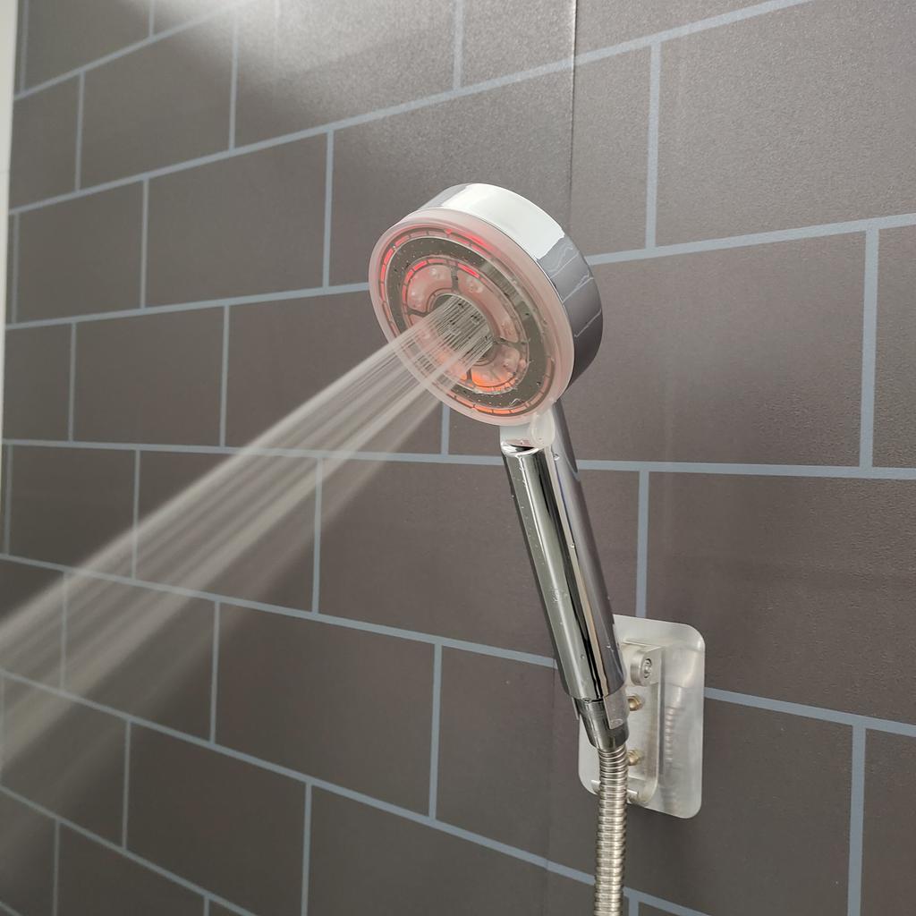 New LED 5 Modes Shower Head Rainfall SPA Temperature Control Shower Pressurized Water Saving 3/7 Colors Handheld Bathroom Shower