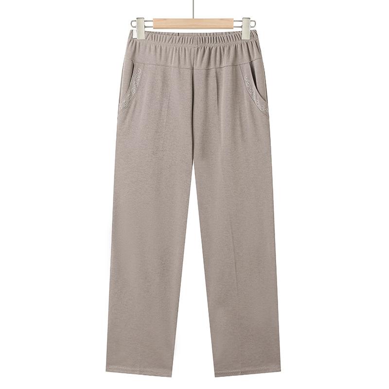 Women's Plus Size High Waist Pants Straight Leg Trousers with Pockets