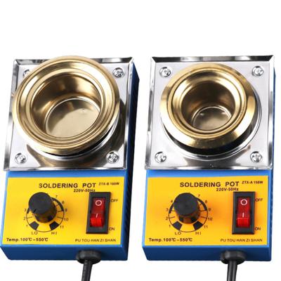 220VAC Adjustable Temperature Solder Pot Tin Stove Melting Furnace Desoldering Tools Round Diameter