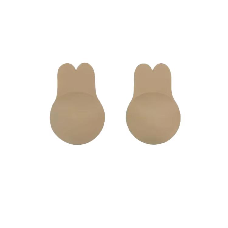 Womens Waterproof Rabbits Shape Black Lady Push Up Strapless Silicone Self Adhesive Stickly Breast Lift Up Ear Rabbit Bra